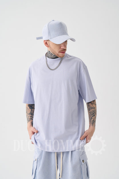 T-Shirt Oversize collo alto Ghiaccio