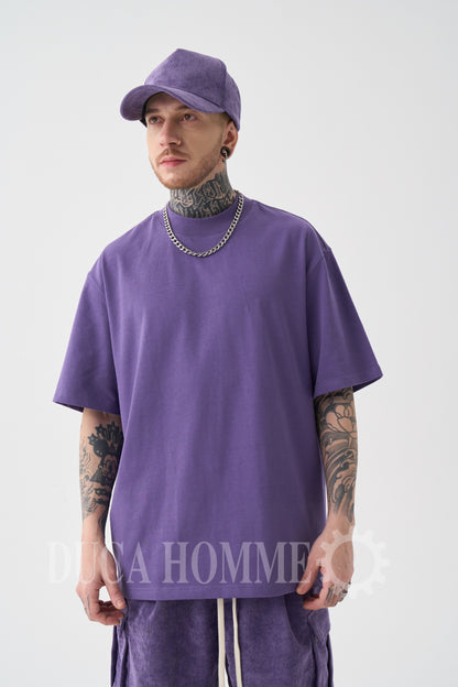 T-Shirt Oversize collo alto Viola