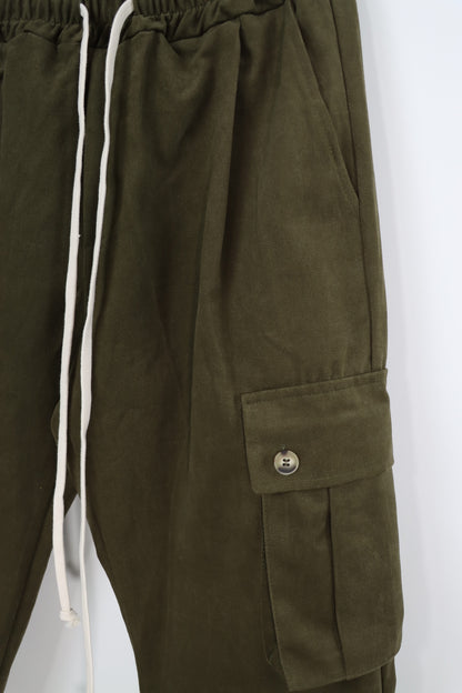 Pantalone Cargo over Verde militare tasconi