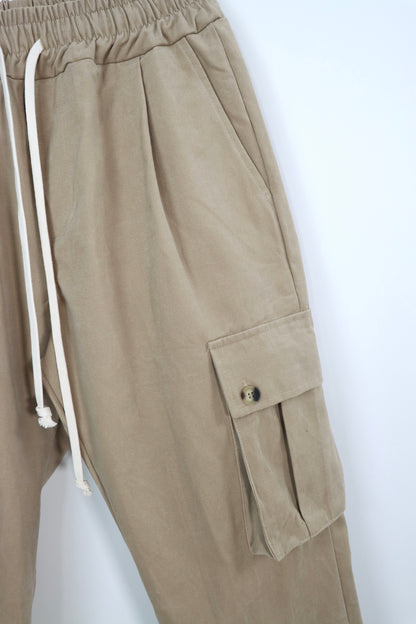 Pantalone Cargo over Beige tasconi