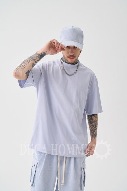 T-Shirt Oversize collo alto Ghiaccio