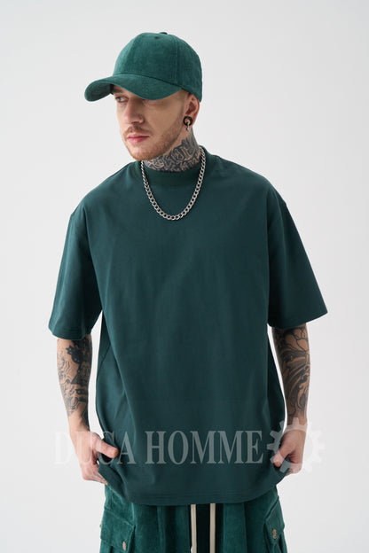 T-Shirt Oversize collo alto Verde Gucci