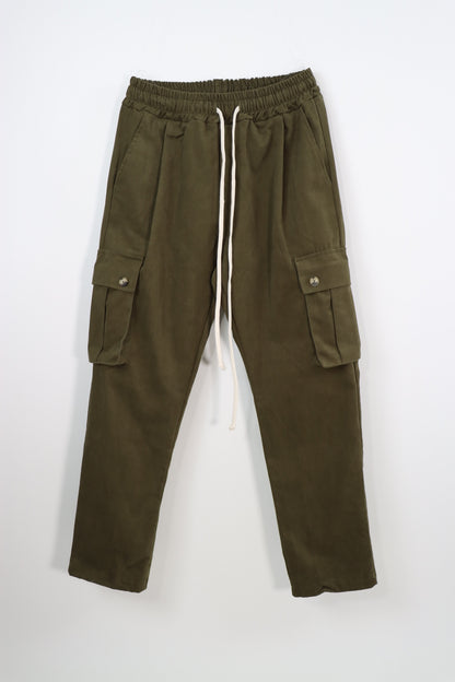 Pantalone Cargo over Verde militare tasconi