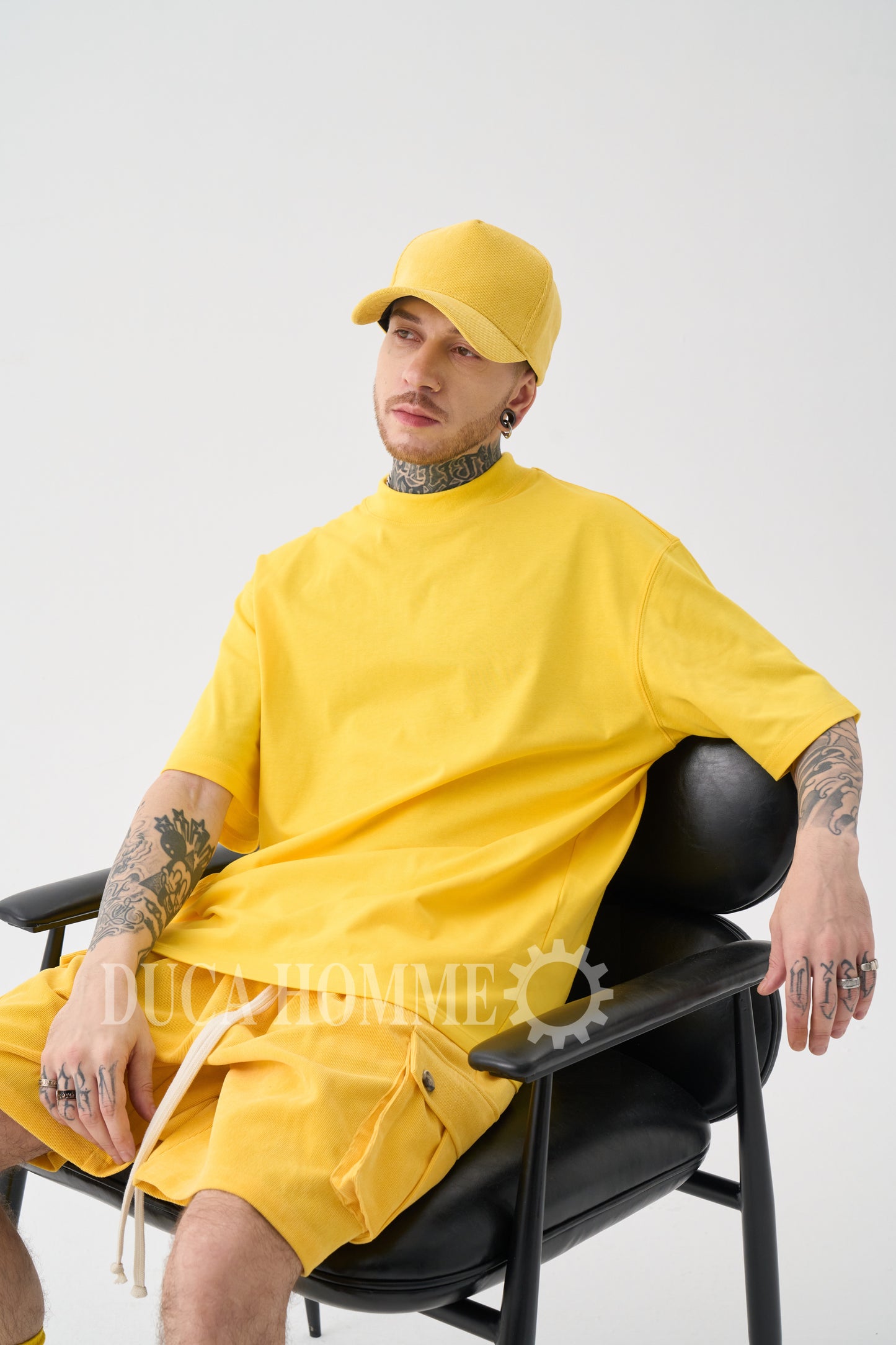 T-Shirt Oversize collo alto Giallo