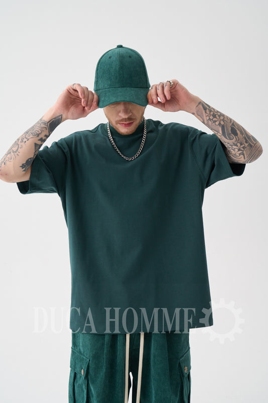 T-Shirt Oversize collo alto Verde Gucci