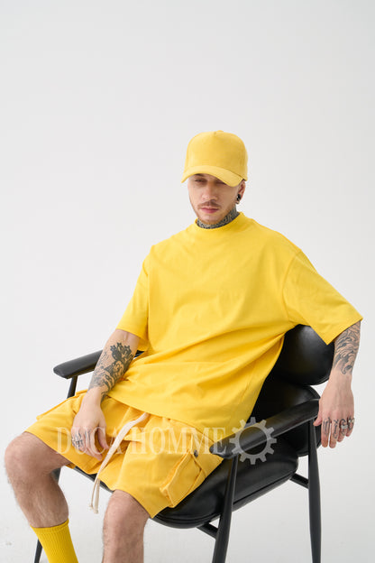 T-Shirt Oversize collo alto Giallo