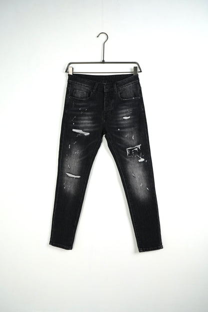 Jeans Nero DSQ con Strappi