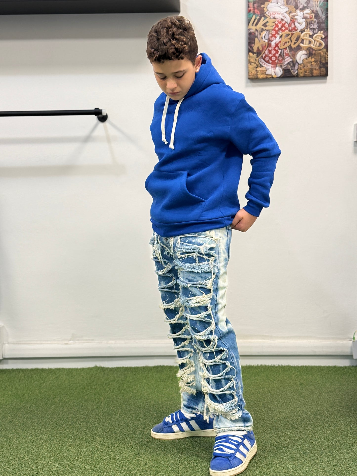 Jeans Strappi Blu KIDS